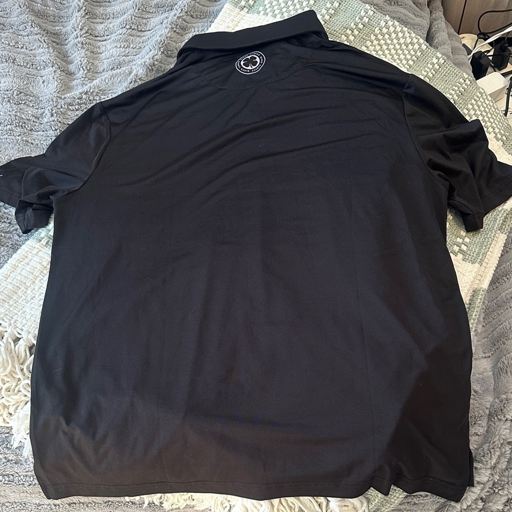 Men’s black clover live lucky polo shirt - Picture 5 of 5